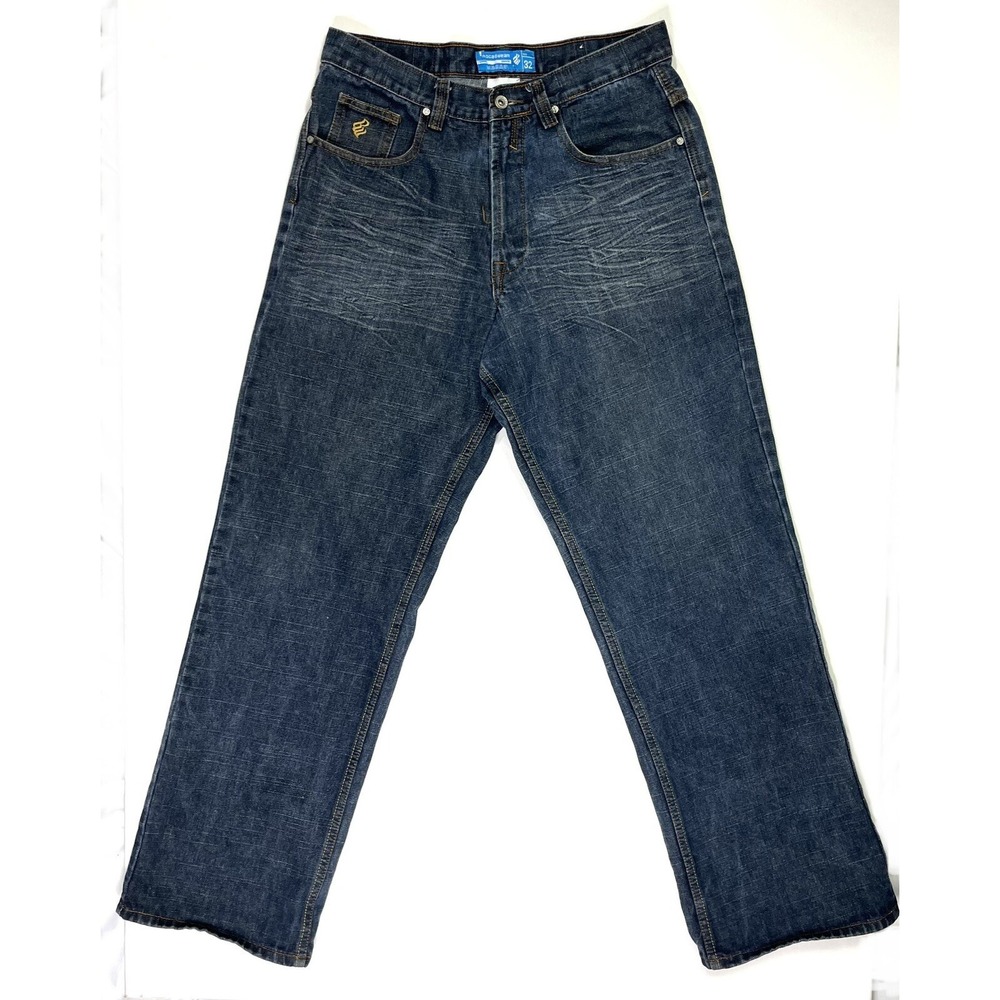 Rocawear Jeans Mens 32 Loose Fit Straight Leg Denim Blue Y2K